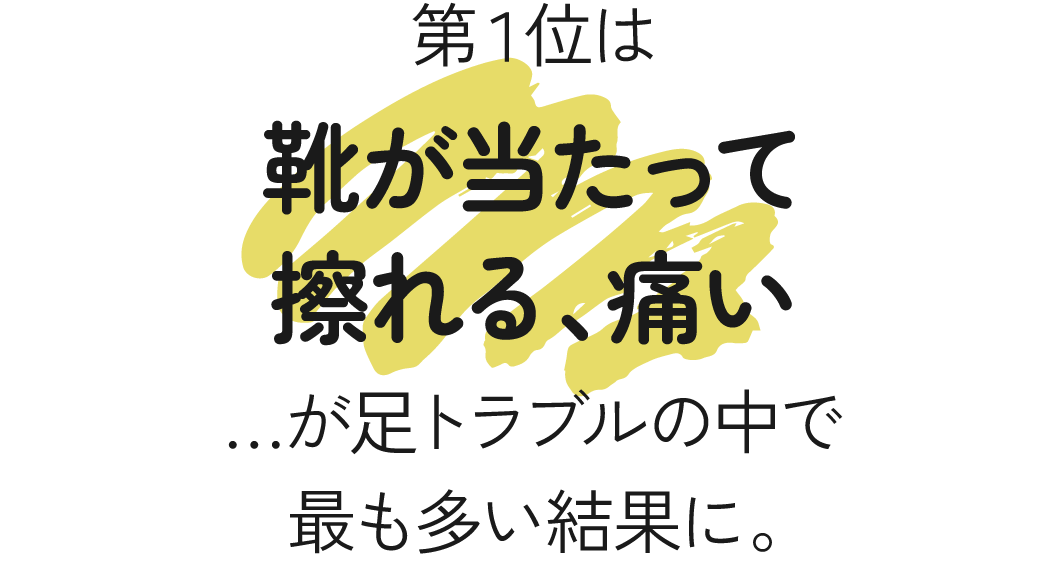 第１位は靴が当たって擦れる、痛い